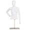 White Female Mannequin Torso Adjustable Height with Metal Stand